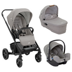 Joie carucior multifunctional 3in1 Chrome si Landou Pebble cu scoica i-Snug Gray Flannel