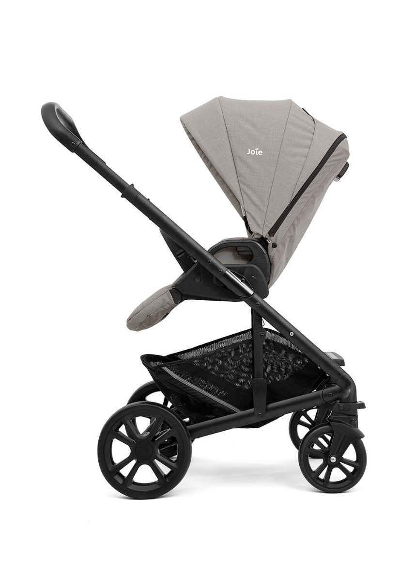 Joie carucior multifunctional 3in1 Chrome si Landou Pebble cu scoica i-Snug Gray Flannel