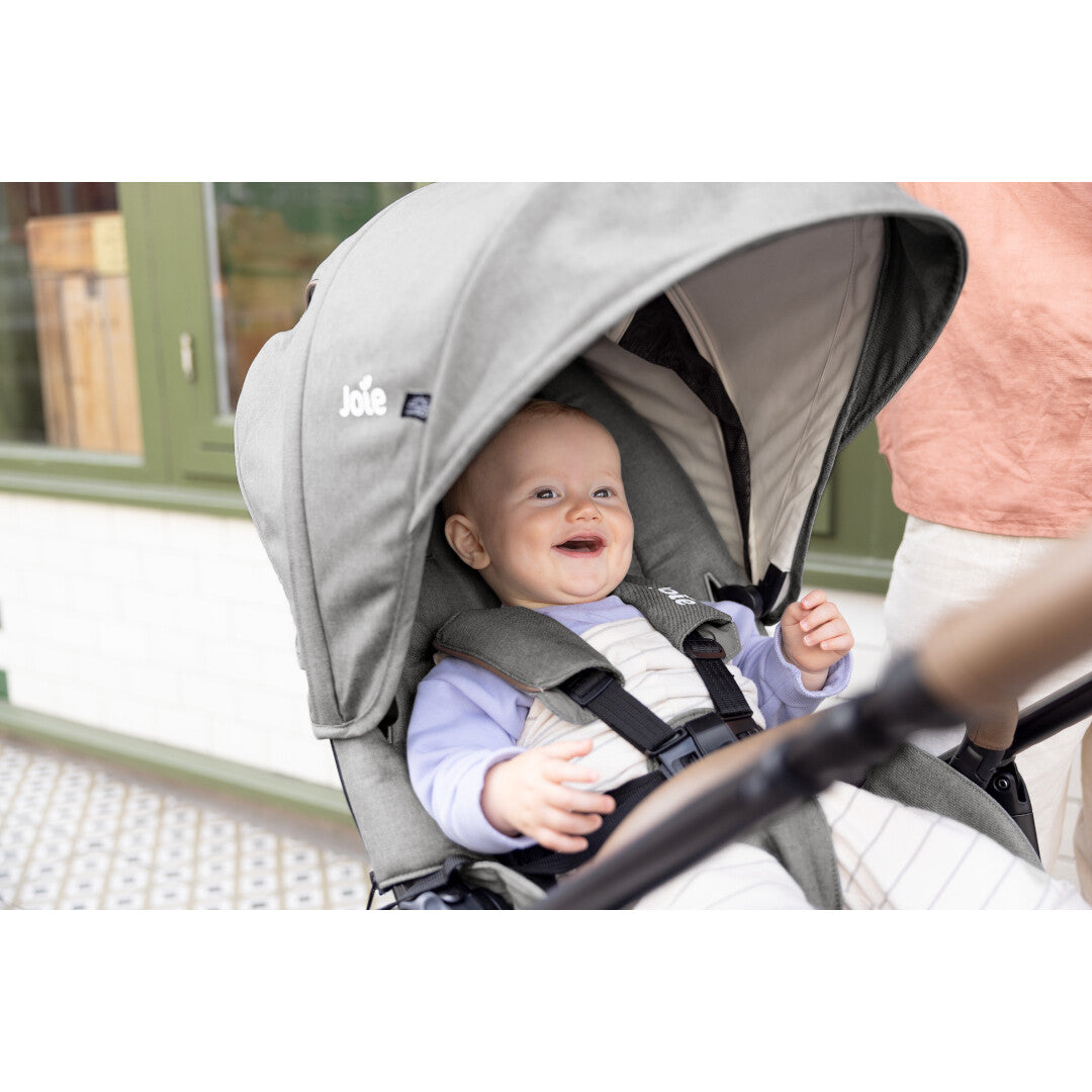 Joie carucior 3in1 Versatrax cu landou Ramble XL si scoica i-Snug 2 0m+ Shale Imagine secundară a produsului