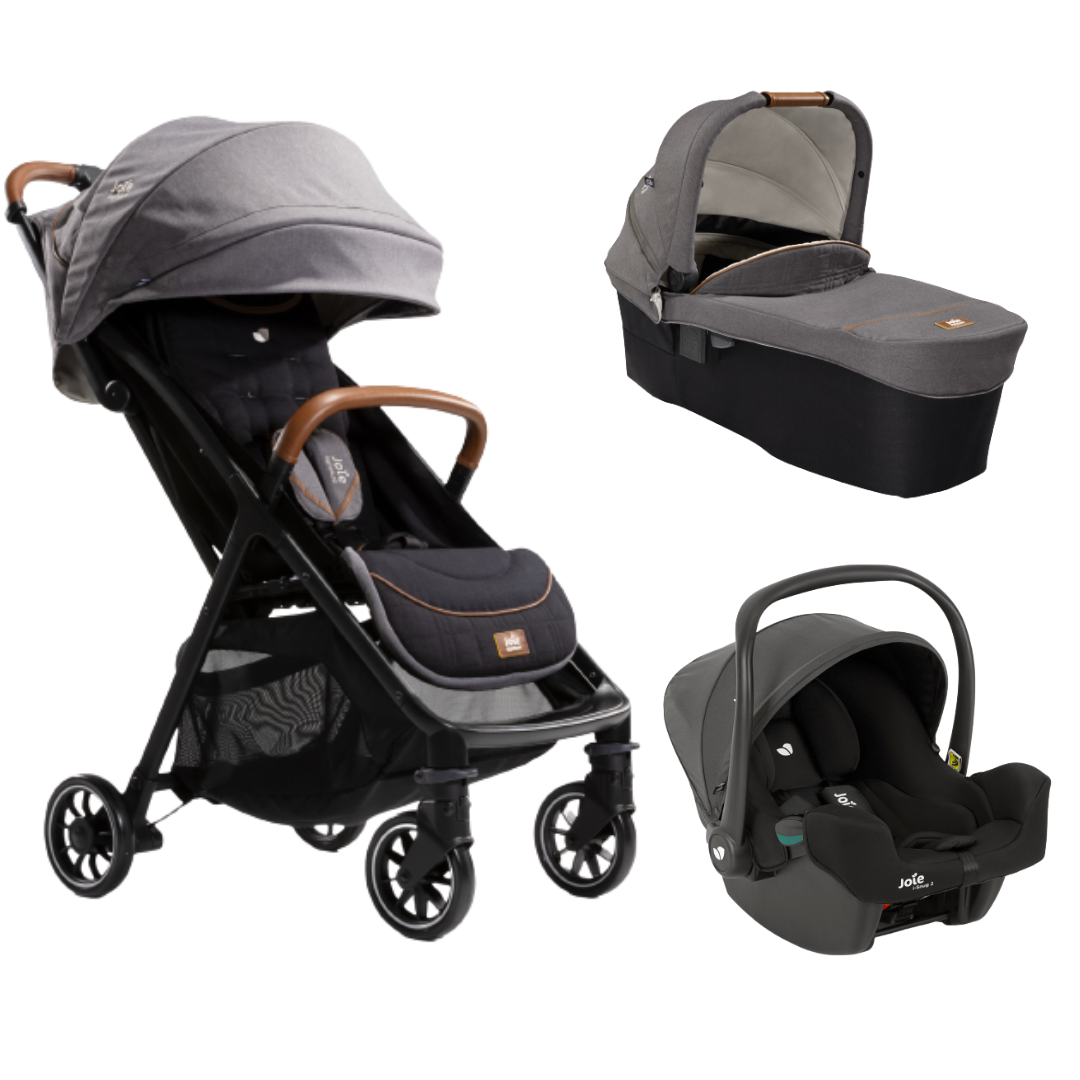 Joie carucior ultracompact 3in1 Parcel 0m+ Carbon / i-Snug Shale Imagine principală a produsului