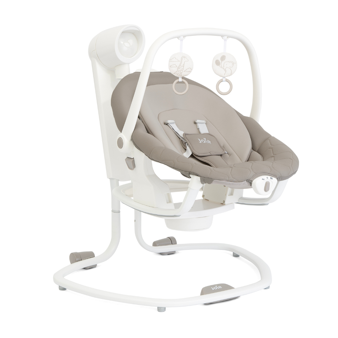 Joie leagan si balansoar rotativ Serina 2in1 0m+ Walnut Imagine principală a produsului