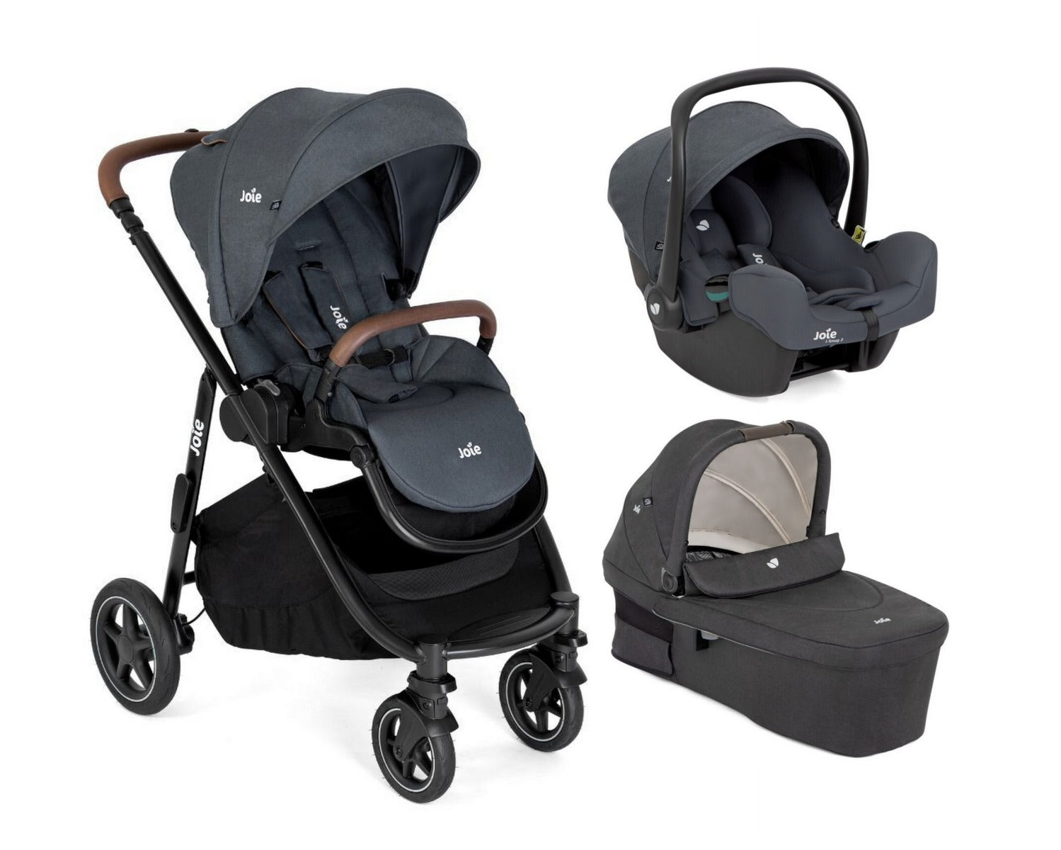 Joie carucior Versatrax 3in1 Moonlight cu scoica i-Snug 2 Moonlight si landou Ramble XL Shale 0m+ Imagine principală a produsului
