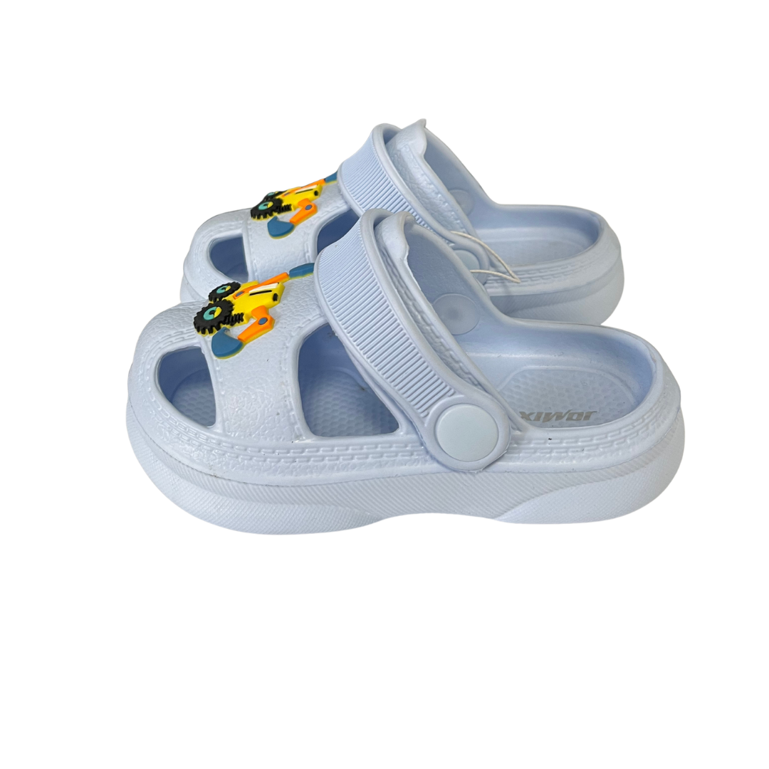 Jomix papuci baieti din cauciuc tip saboti 22-27 Blue cu excavator
