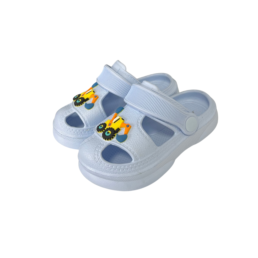 Jomix papuci baieti din cauciuc tip saboti 22-27 Blue cu excavator Imagine principală a produsului