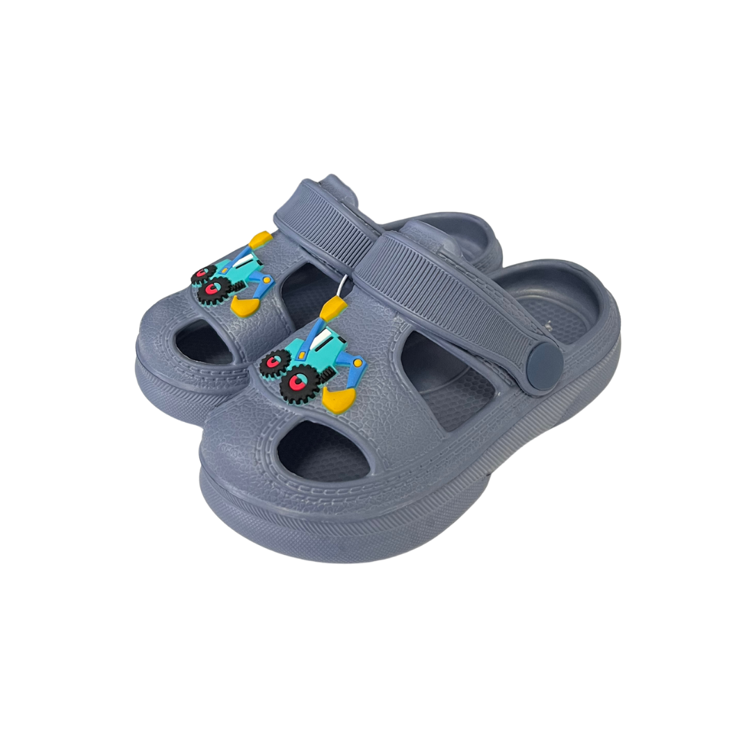 Jomix papuci baieti din cauciuc tip saboti 22-27 Navy cu excavator Imagine principală a produsului
