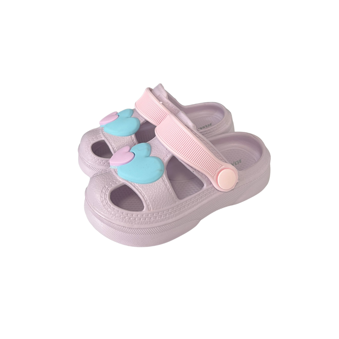 Jomix papuci fete din cauciuc tip saboti 22-27 Pink  cu inimioare Imagine principală a produsului