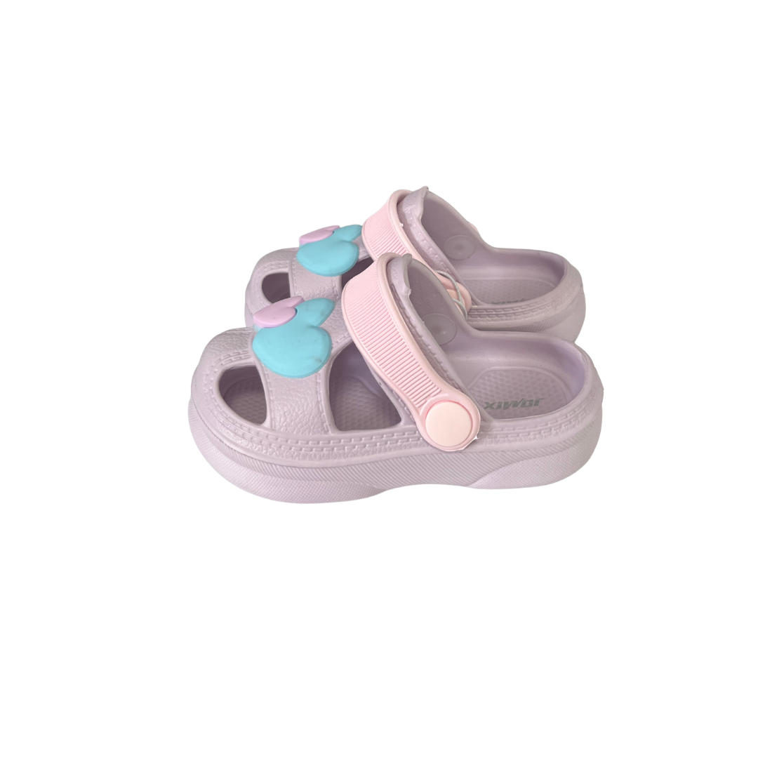 Jomix papuci fete din cauciuc tip saboti 22-27 Pink  cu inimioare