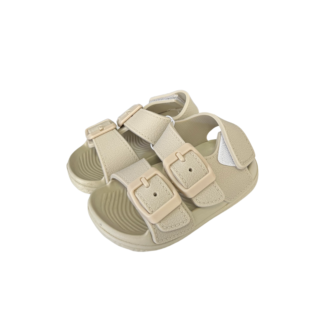 Jomix papuci unisex din cauciuc cu catarama si bareta calcai  19-29 Beige Imagine principală a produsului