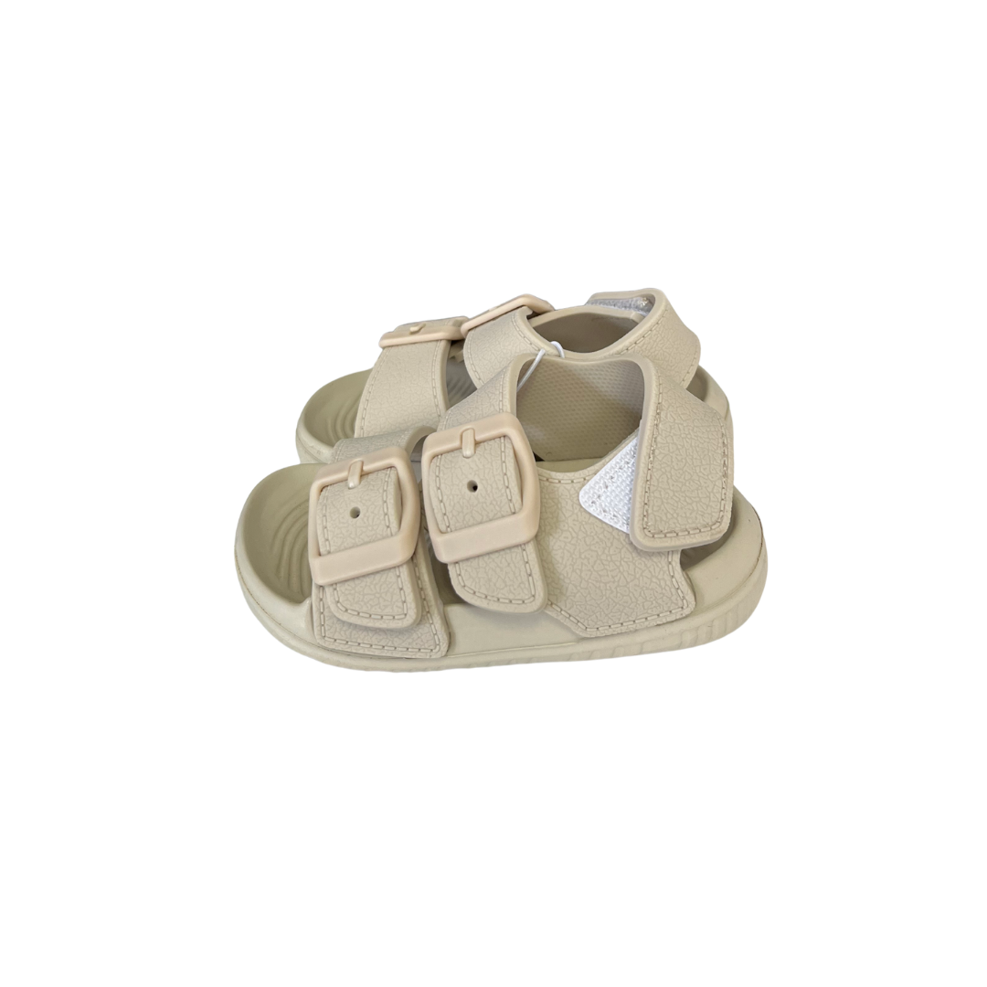 Jomix papuci unisex din cauciuc cu catarama si bareta calcai  19-29 Beige