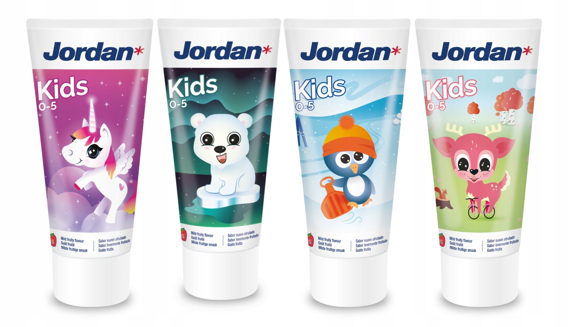 Jordan Kids pasta de dinti pentru 0-5 ani de 50 ml, Aroma fructe Imagine principală a produsului