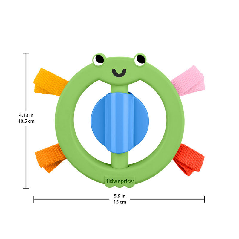 Fisher Price jucarie dentitie Ribbons Frog Activity Ring 3m+