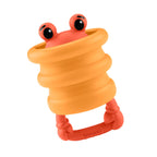 Fisher Price jucarie dentitie si zornaitoare din silicon 3m+ Crab portocaliu