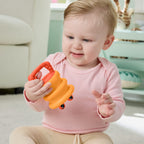 Fisher Price jucarie dentitie si zornaitoare din silicon 3m+ Crab portocaliu