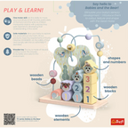 Trefl Wooden jucarie din lemn educativa 18m+ Babies And The Bear