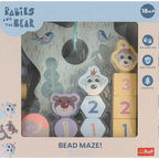 Trefl Wooden jucarie din lemn educativa 18m+ Babies And The Bear