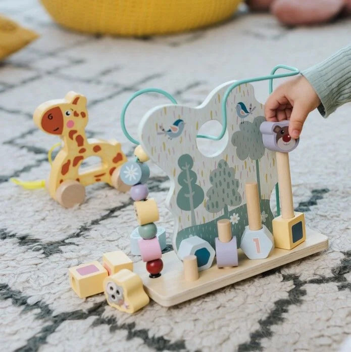 Trefl Wooden jucarie din lemn educativa 18m+ Babies And The Bear
