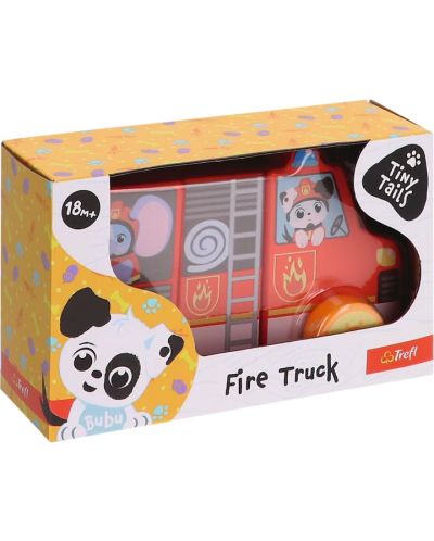 Trefl Wooden jucarie din lemn masinuta 18m+ Fire Truck