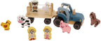 Trefl Wooden jucarie din lemn tractor cu animale 18m+