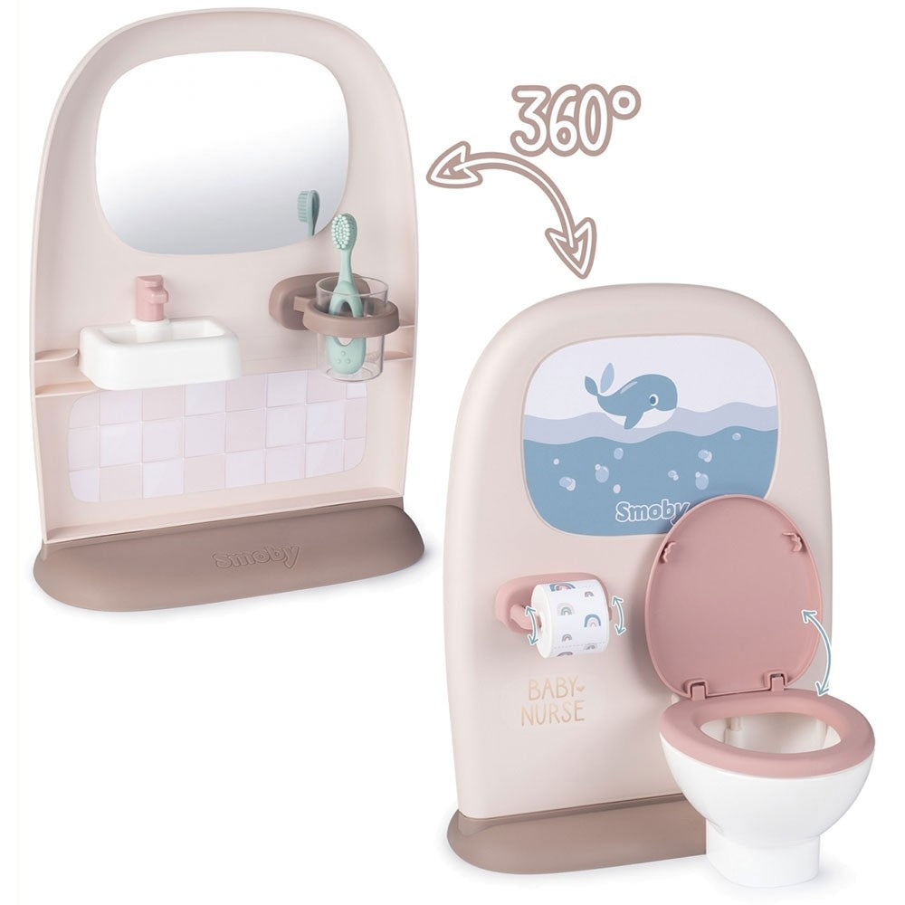 Smoby jucarie Baby Nurse toaleta crem cu accesorii 3 ani+
