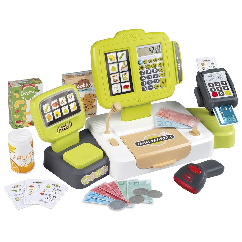 Smoby Jucarie Casa de marcat Large Cash Register 3 ani+ Verde Imagine principală a produsului