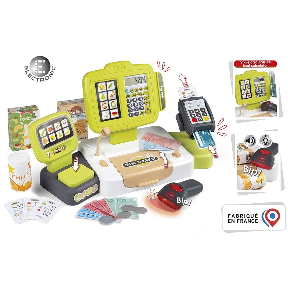Smoby Jucarie Casa de marcat Large Cash Register 3 ani+ Verde Imagine secundară a produsului