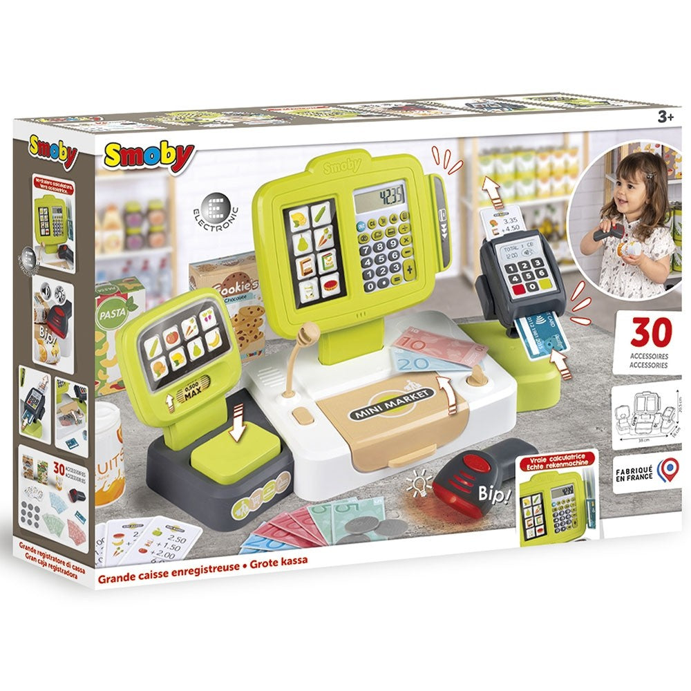 Smoby Jucarie Casa de marcat Large Cash Register 3 ani+ Verde