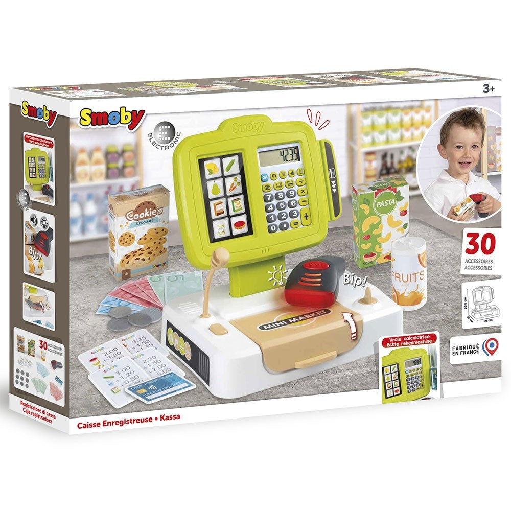 Smoby Jucarie Casa de marcat Small Cash Register 3 ani+ Verde