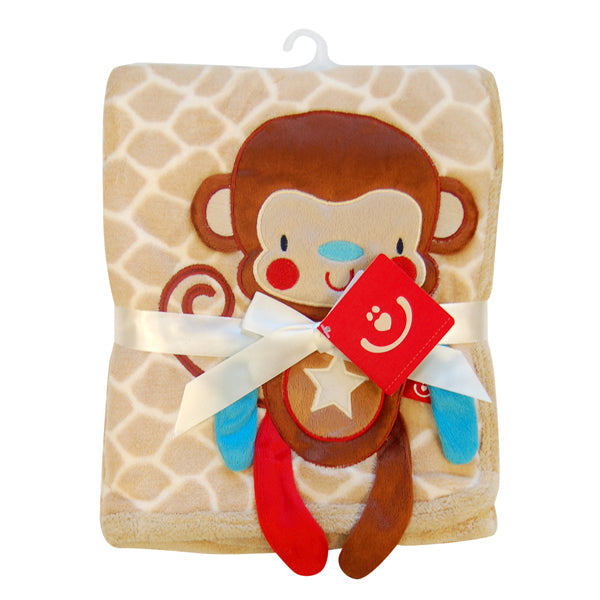 Bobobaby Patura Plus cu aplicatii de animale 3D dimensiune 76x102 cm