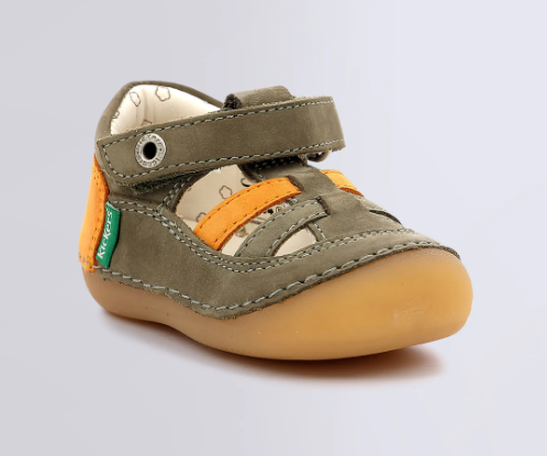 KicKers pantofi baieti decupati 18-24, Sushy Kaki Orange