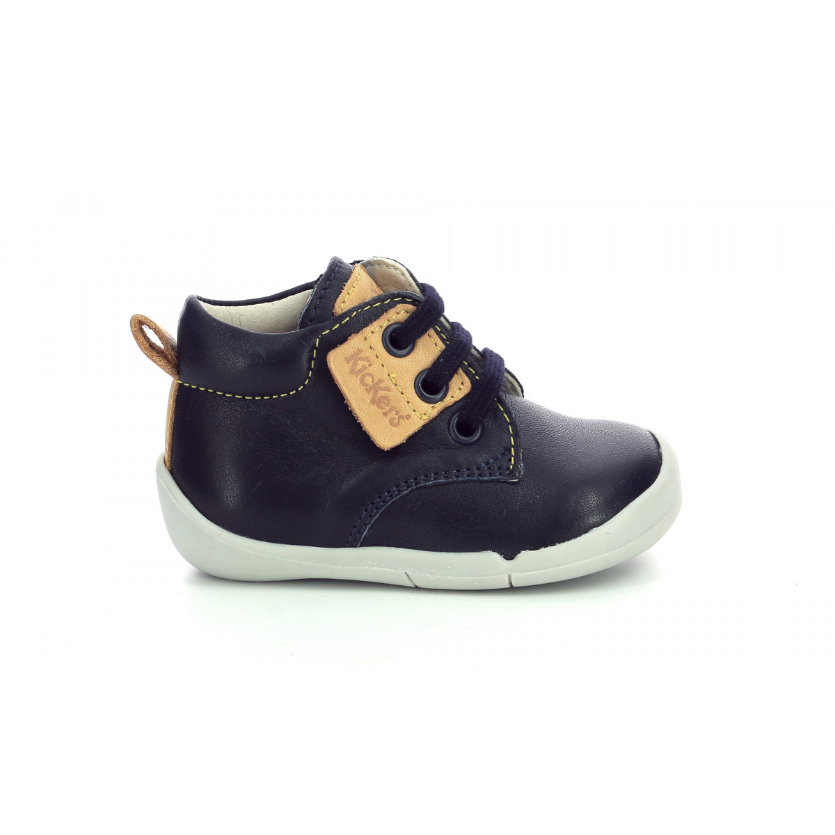 KicKers pantofi baieti cu fermoar 18-24, Wazzap Marine Jaune 01