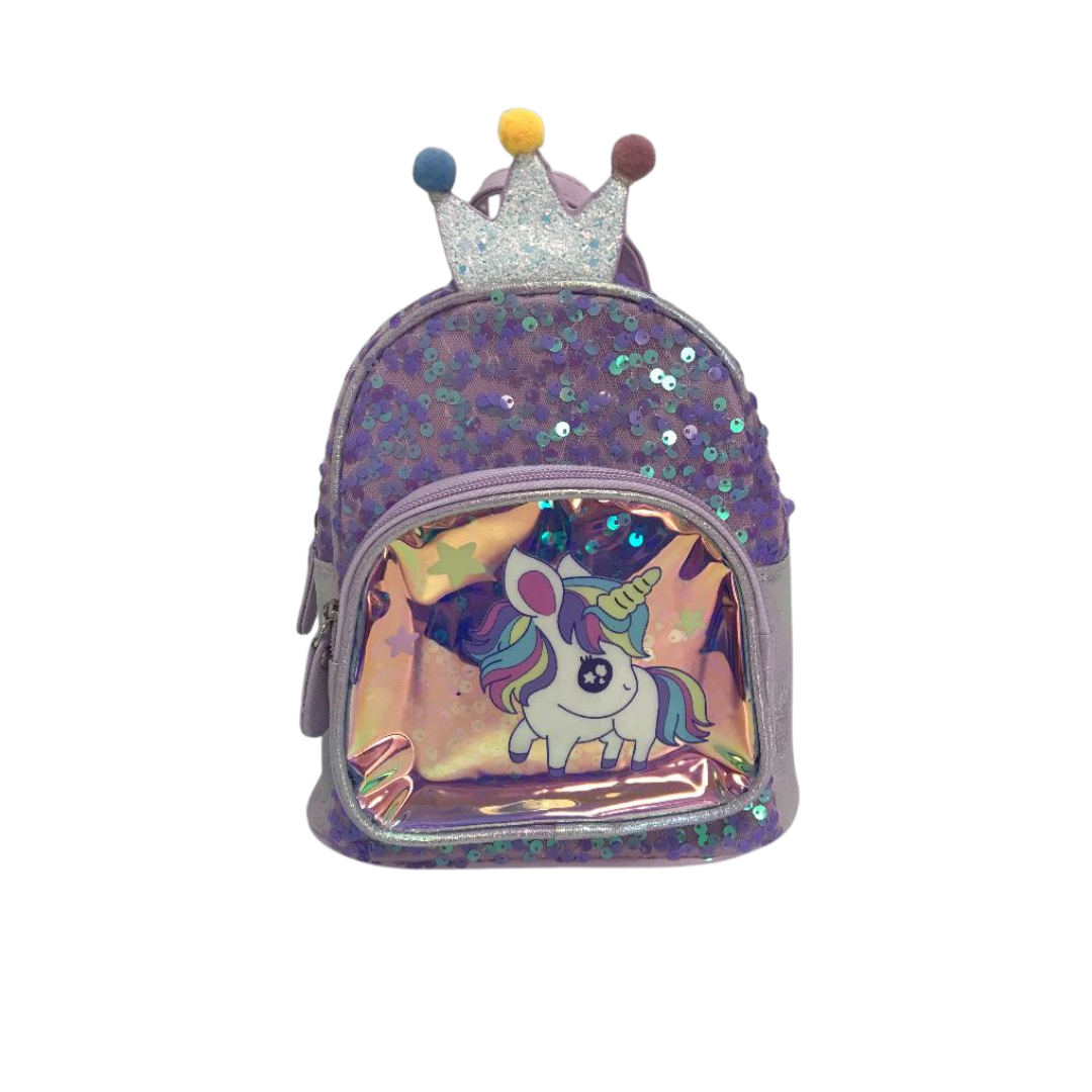 Kidodido geanta tip rucsac 3 ani+, Unicorn cu paiete mov