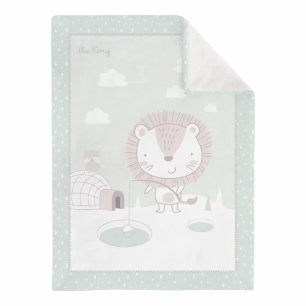 Kikka Boo patura polar si sherpa 110x140 cm, Leu  Imagine principală a produsului