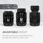 Kikka Boo scaun auto i-Cross Top Tether i-Size 76-150 cm Black