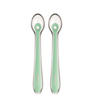 Kikka Boo 2 lingurite silicon in cutie 4m+, Menta 01
