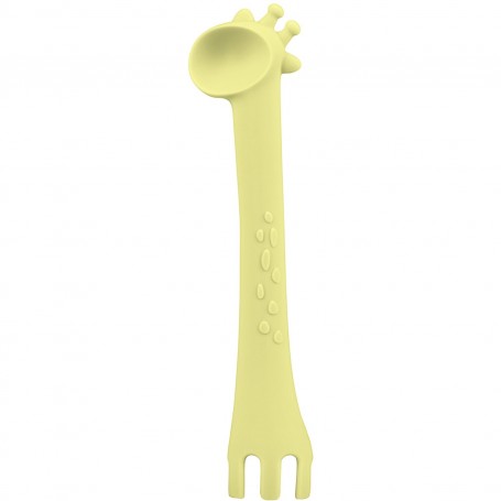 Kikka Boo lingurita silicon Girafa 4m+, Galben 01