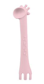 Kikka Boo lingurita silicon Girafa 4m+, Roz 01
