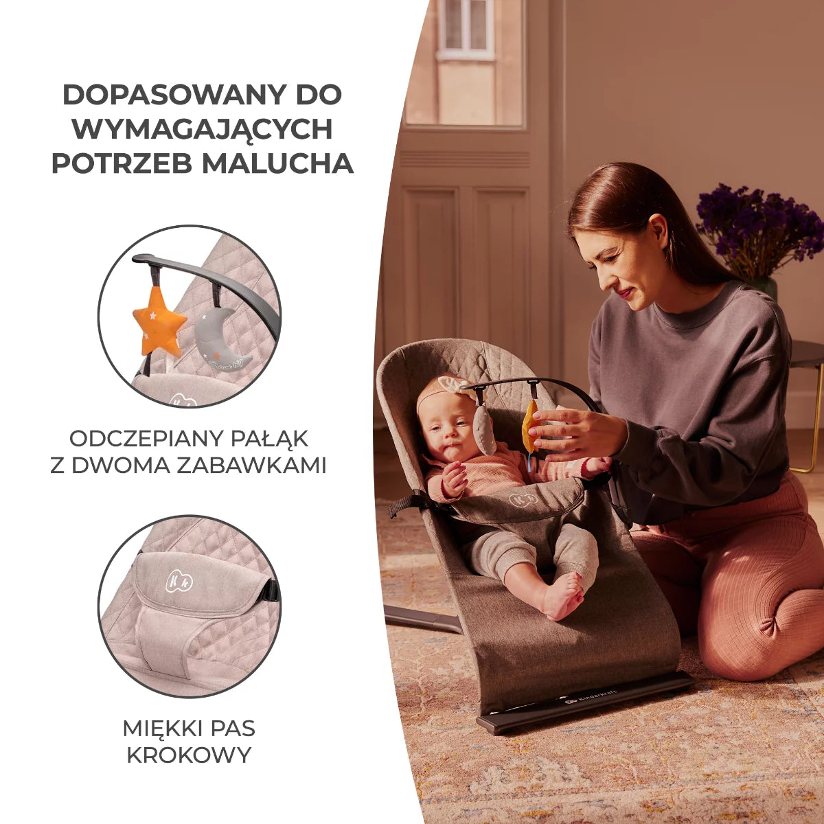 Kinderkraft balansoar MIMI 0-9 kg Pink