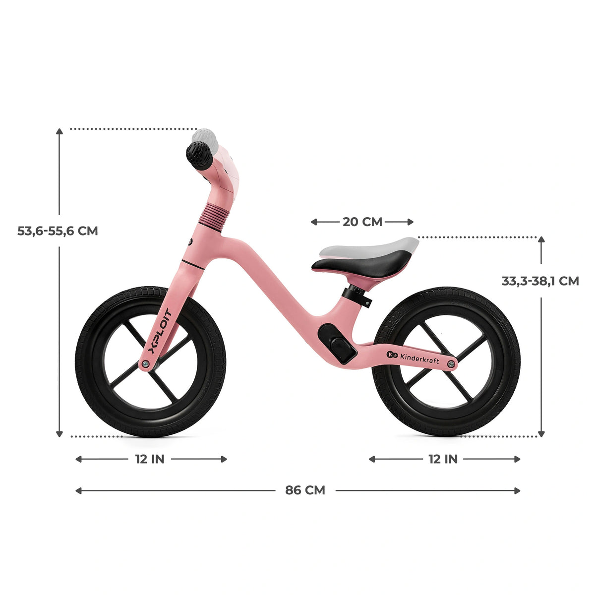 Kinderkraft bicicleta de echilibru XPLOIT 2 ani+ Bubblegum Pink