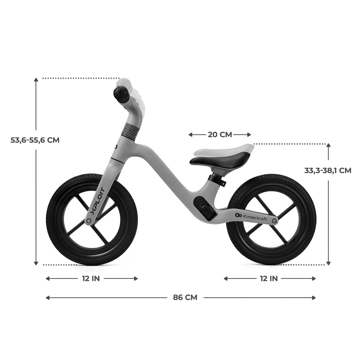 Kinderkraft bicicleta de echilibru XPLOIT 2 ani+ Moonsilver