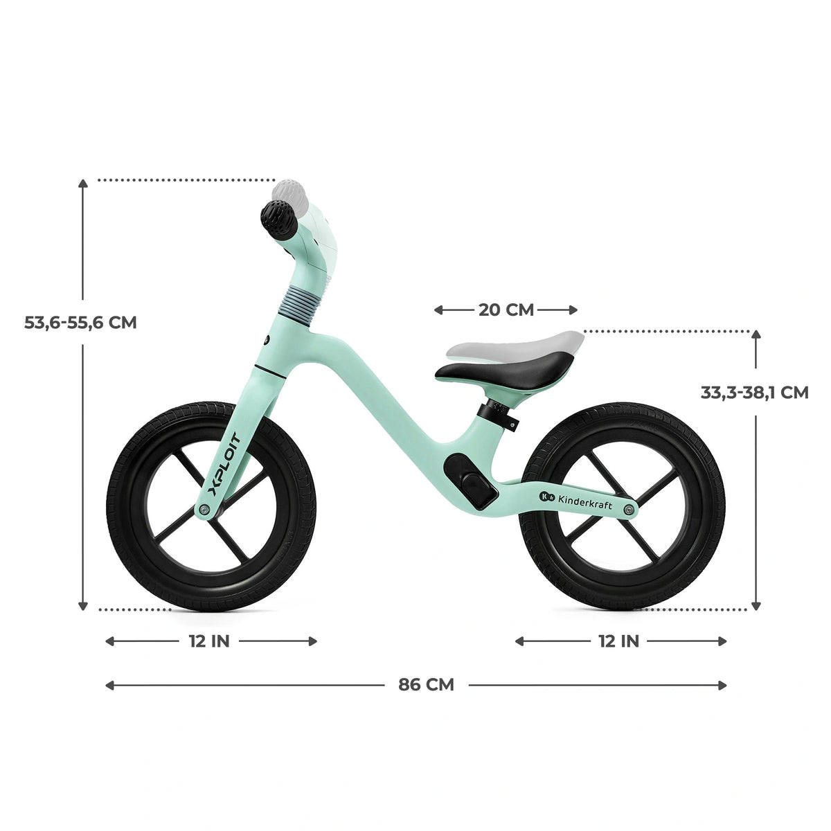 Kinderkraft bicicleta de echilibru XPLOIT 2 ani+ Turquoise