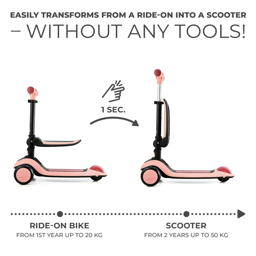 Kinderkraft bicicleta si trotineta HALLEY 12m+ Rose Pink