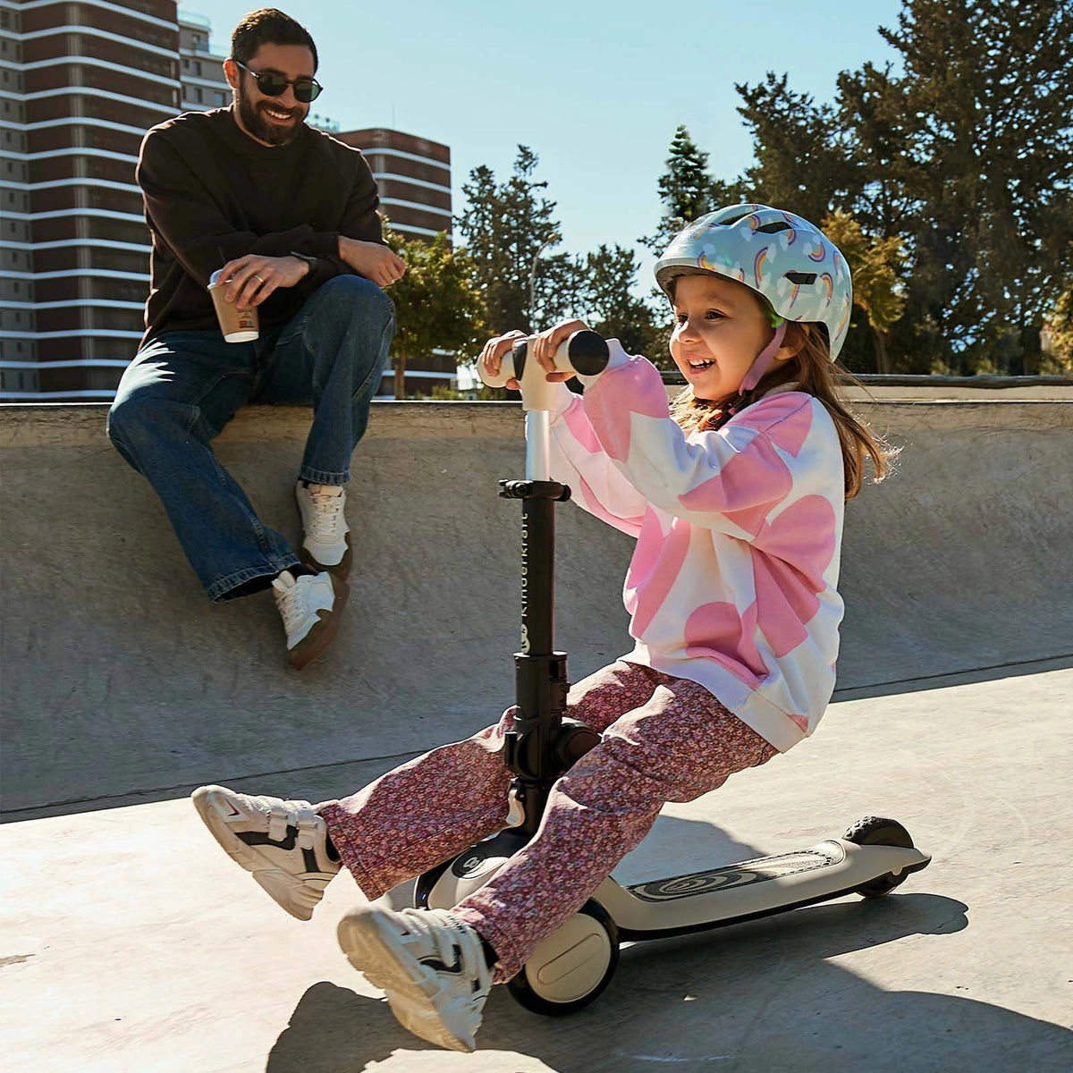 Kinderkraft bicicleta si trotineta HALLEY II cu LED 12m+ Rose Pink