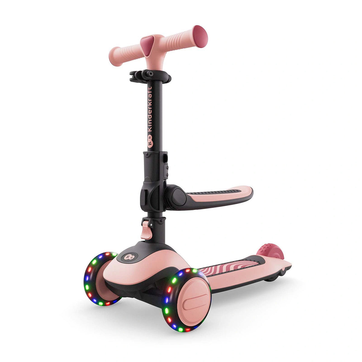 Kinderkraft bicicleta si trotineta HALLEY II cu LED 12m+ Rose Pink