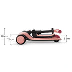 Kinderkraft bicicleta si trotineta HALLEY II cu LED 12m+ Rose Pink