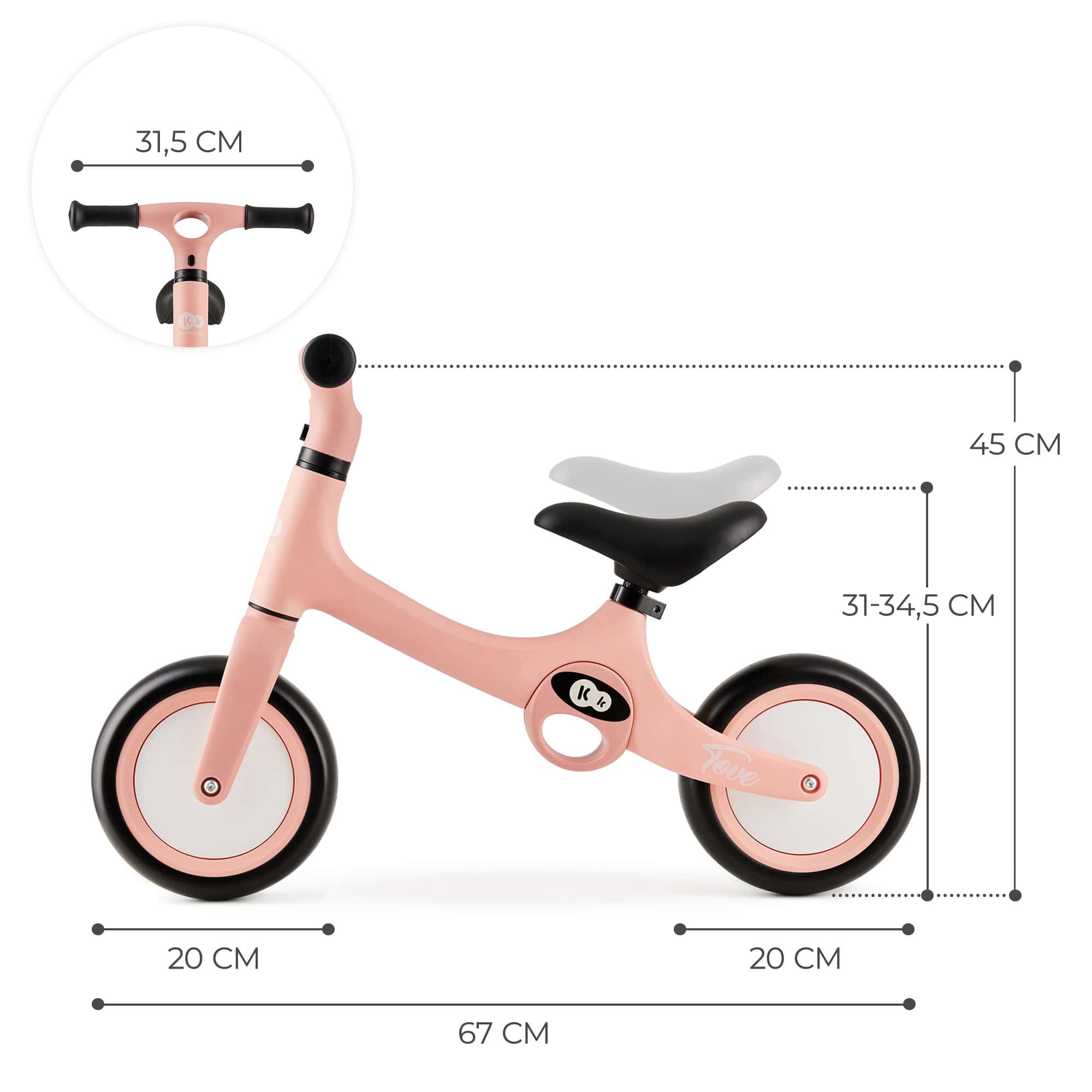 Kinderkraft bicicleta TOVE 18m+ Pink