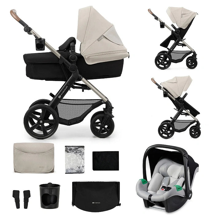 Kinderkraft carucior 3in1 MOOV 2 pentru 0m+ Moonlight Grey Imagine principală a produsului