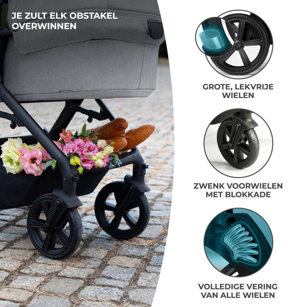 Kinderkraft carucior 3in1 multifunctional A-Tour 0m+ Black