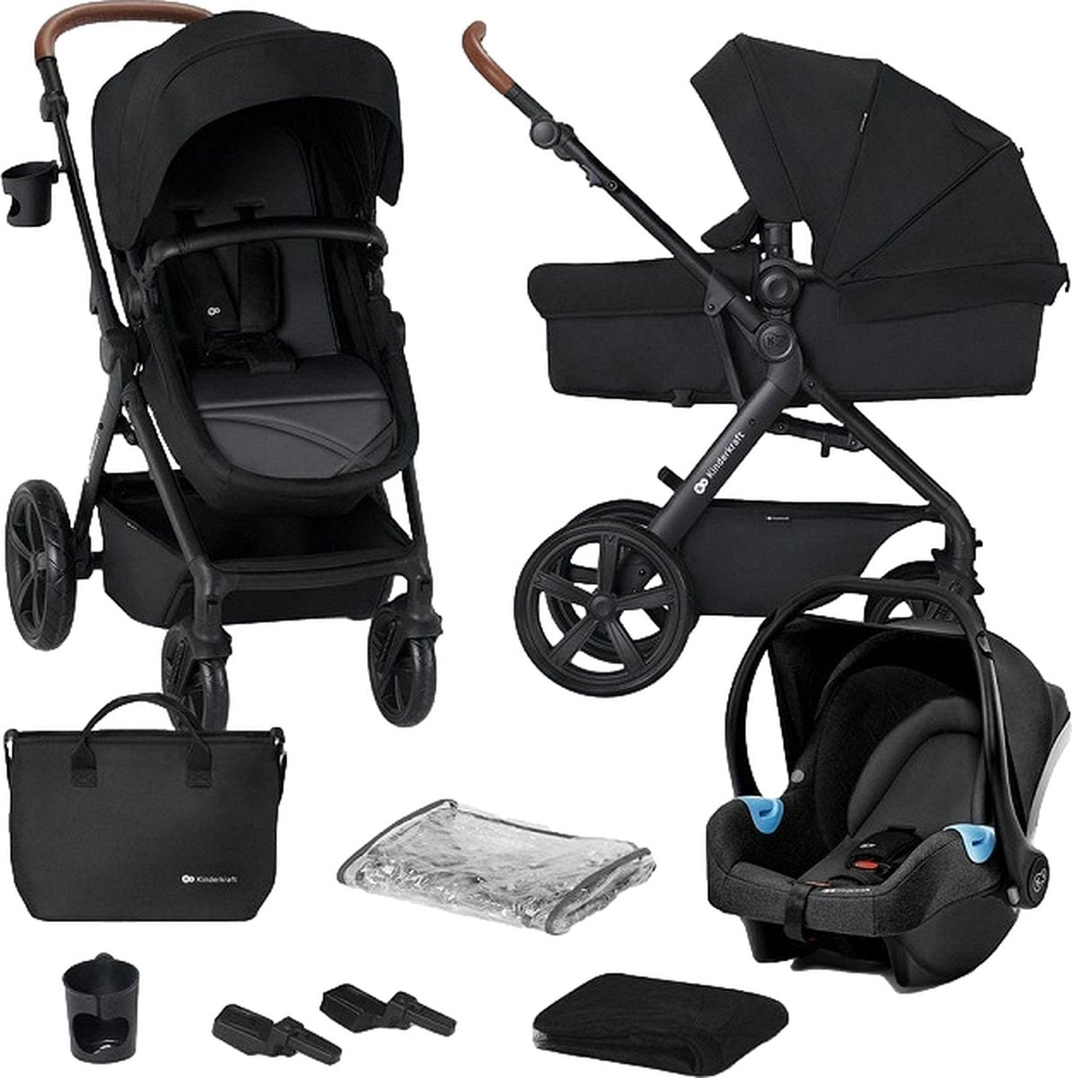 Kinderkraft carucior 3in1 multifunctional A-Tour 0m+ Black