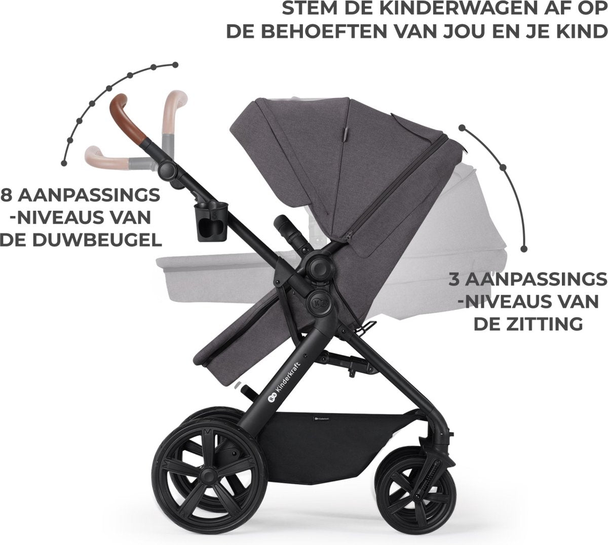 Kinderkraft carucior 3in1 multifunctional A-Tour 0m+ Black