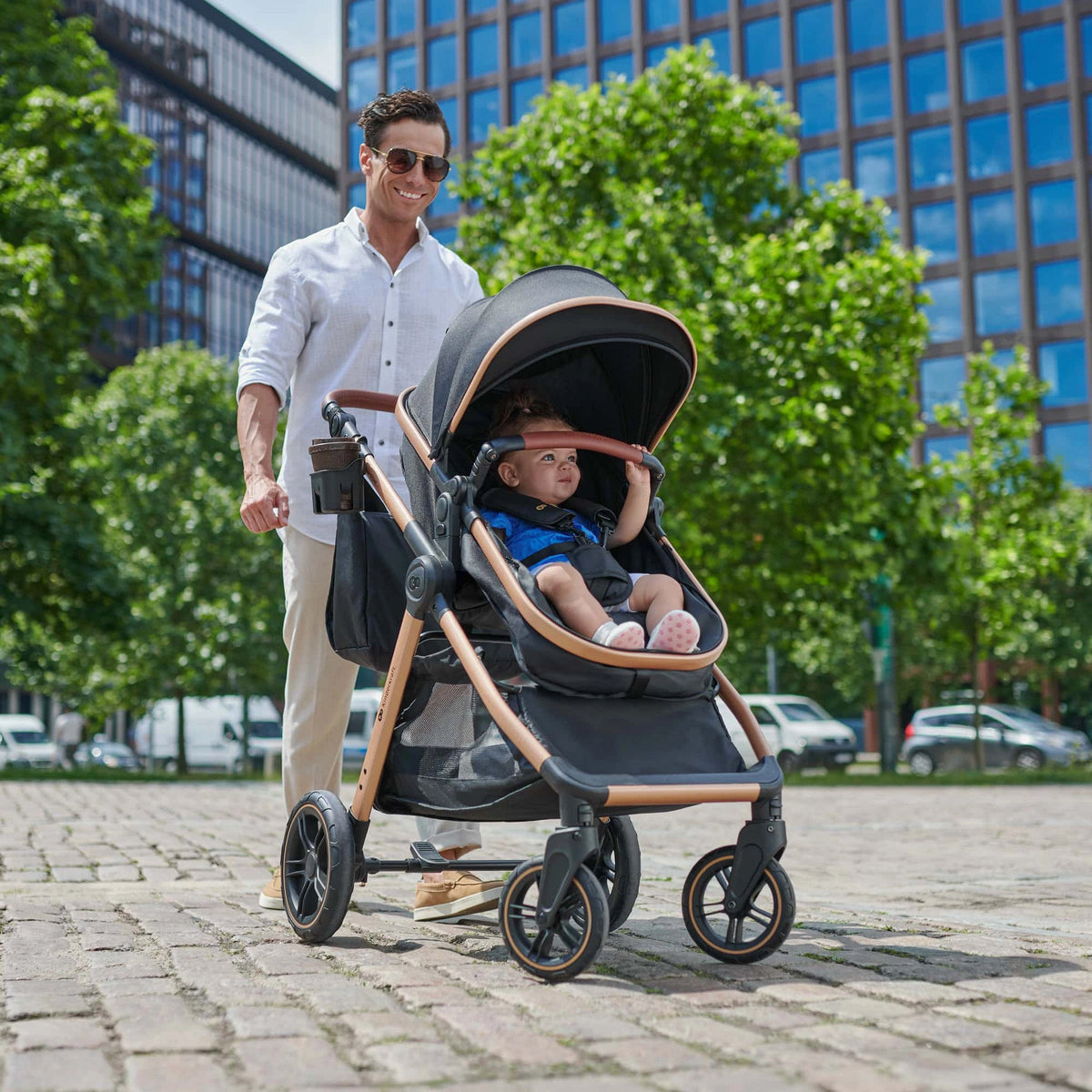 Kinderkraft carucior 3in1 multifunctional ESME PRO 0m+ Sand Beige